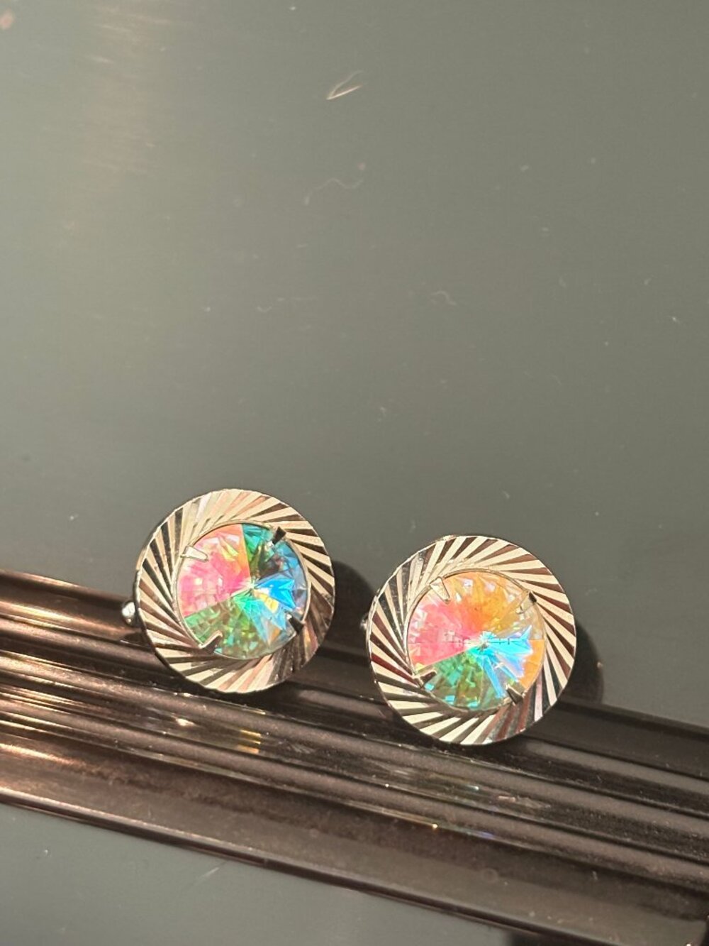 Vintage Iridescent Cufflinks